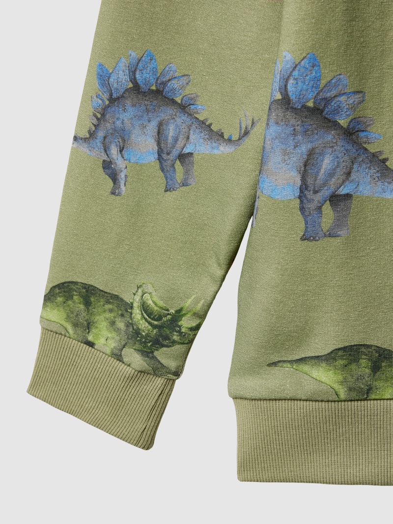 Sweatshirt mit Allover-Muster in petrol