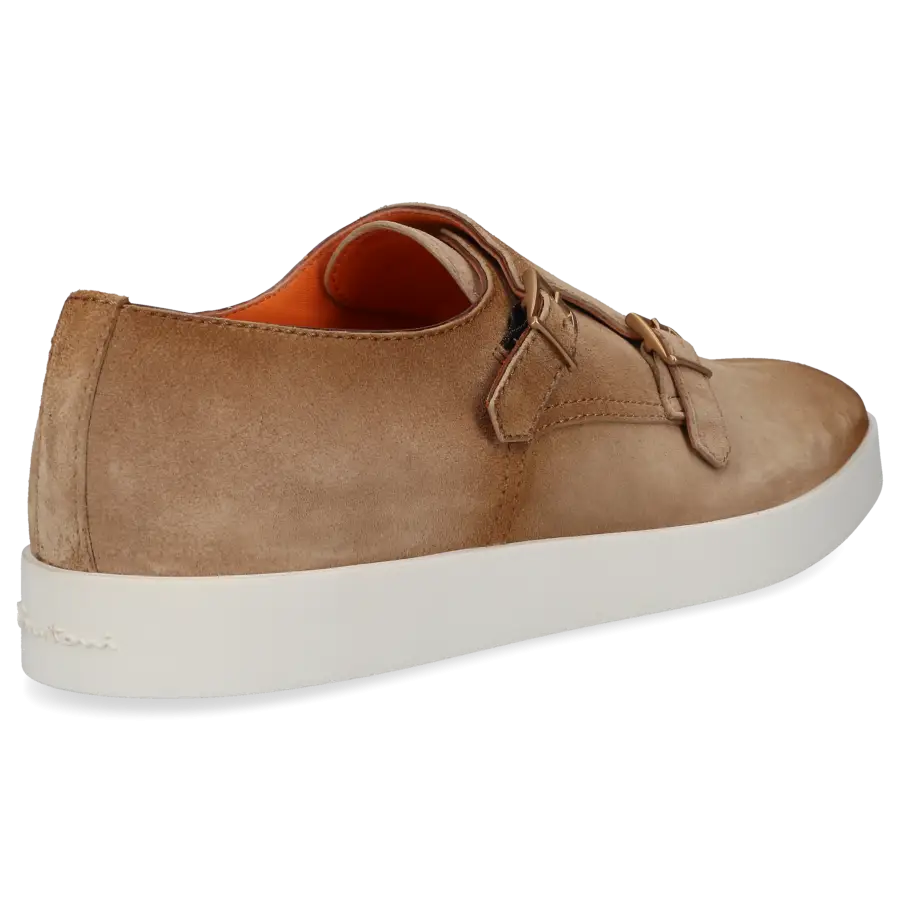 Santoni - Monk Schuhe MGAI17 Veloursleder - beige