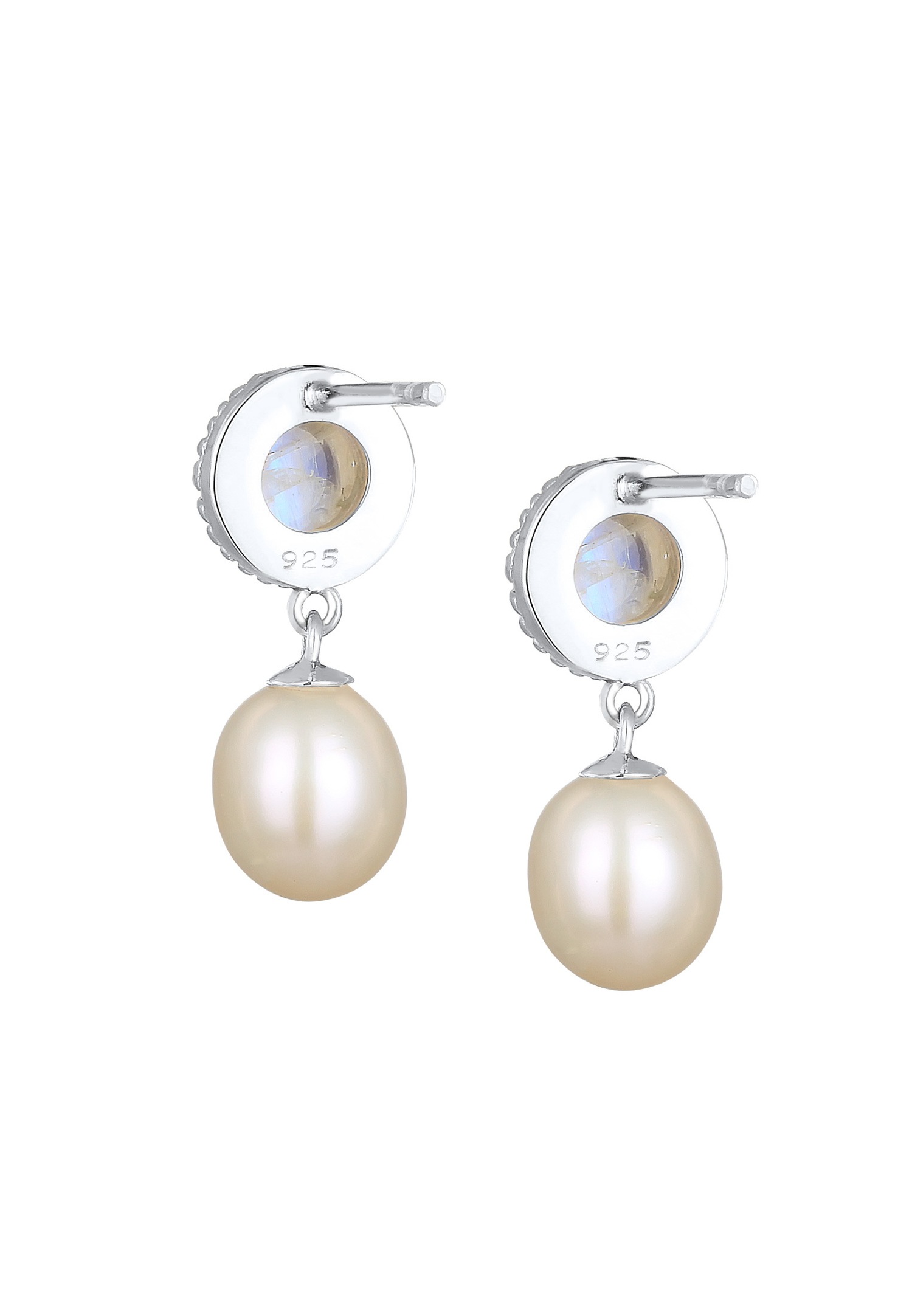 Elli PREMIUM Vintage Wedding Moonstone słodkowodne perły hodowlane dla kobiet (925/1000) Srebro