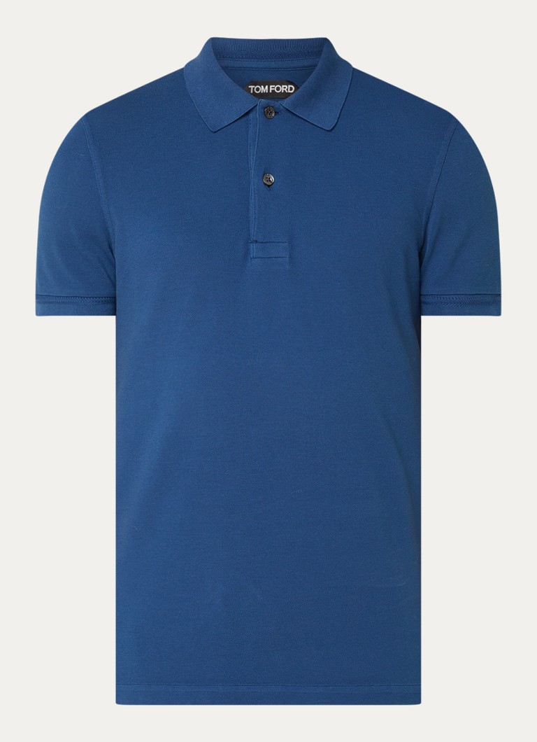Tricou polo de tenis Tom Ford din bumbac piqué, ajustat