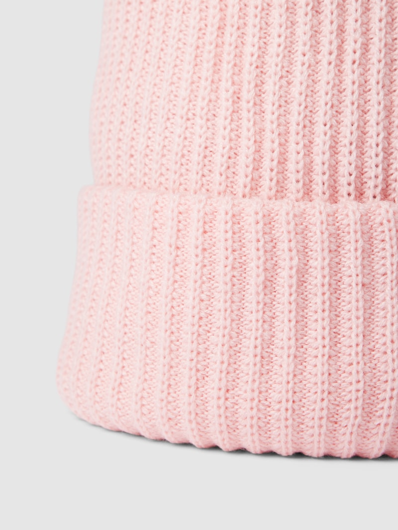 Beanie mit breitem Umschlag in rosa