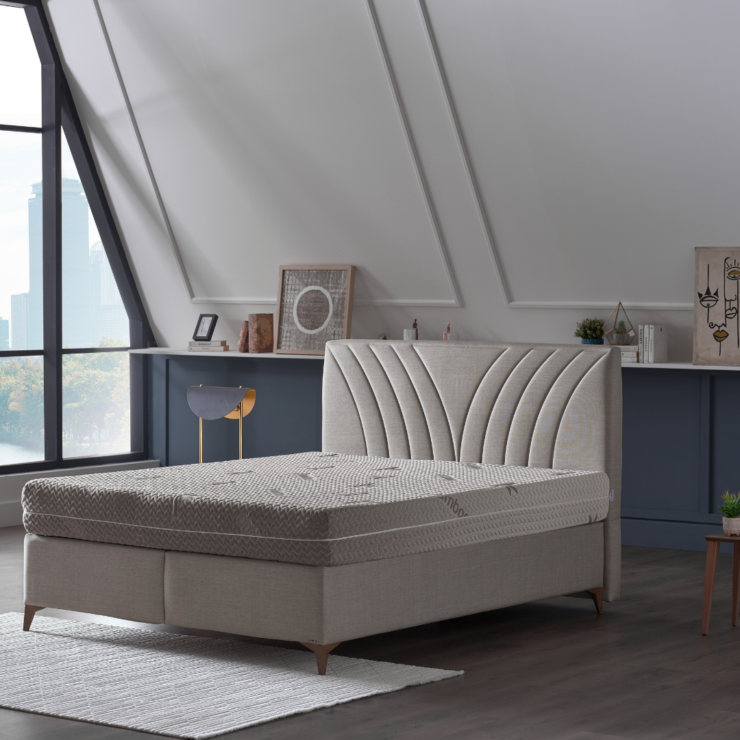 Arga Home AH24 BAMBOO Premium Gelschaum-Matratze, 24 cm Höhe – 3-Schicht-Komfort, 140x200