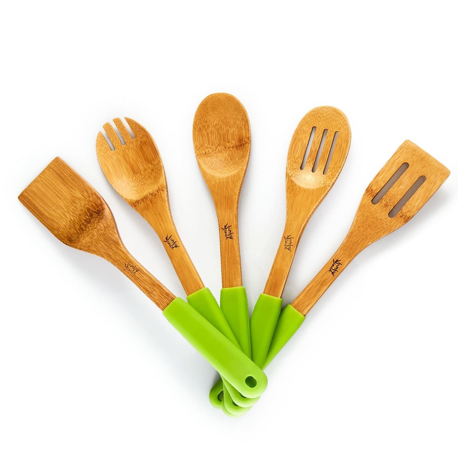 Klarstein Kochbesteck-Set 5er Set Küchenzubehör mit Silikongriff