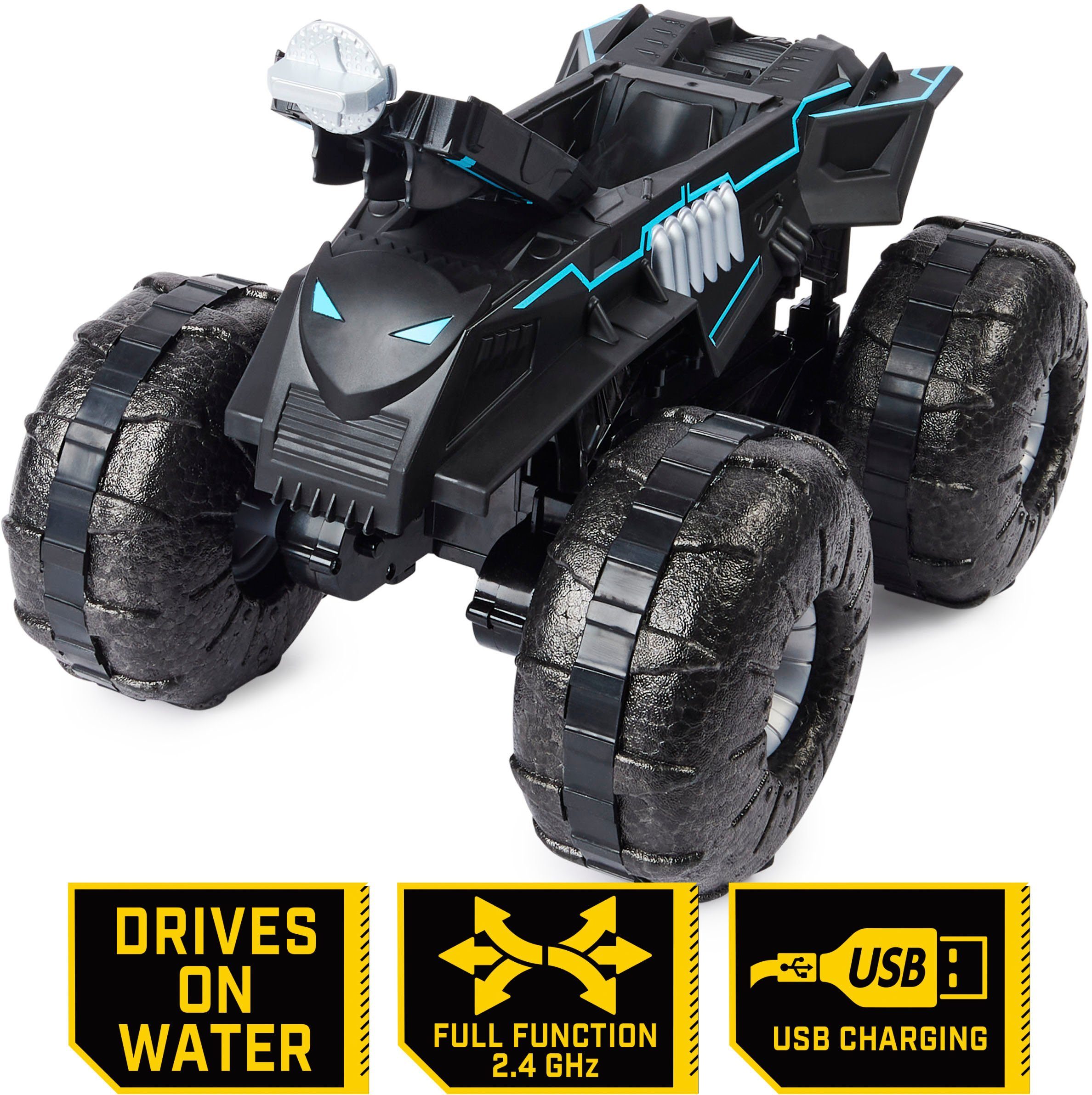 Spin Master RC-Auto Batman, All-Terrain Fahrzeug, Batmobile, für Land und Wasser