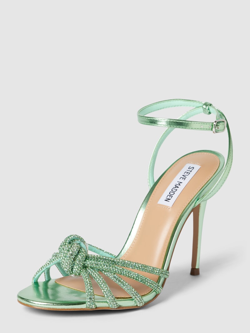 Sandalette mit Pfennigabsatz Modell 'BEDAZZLE' in hellgrün