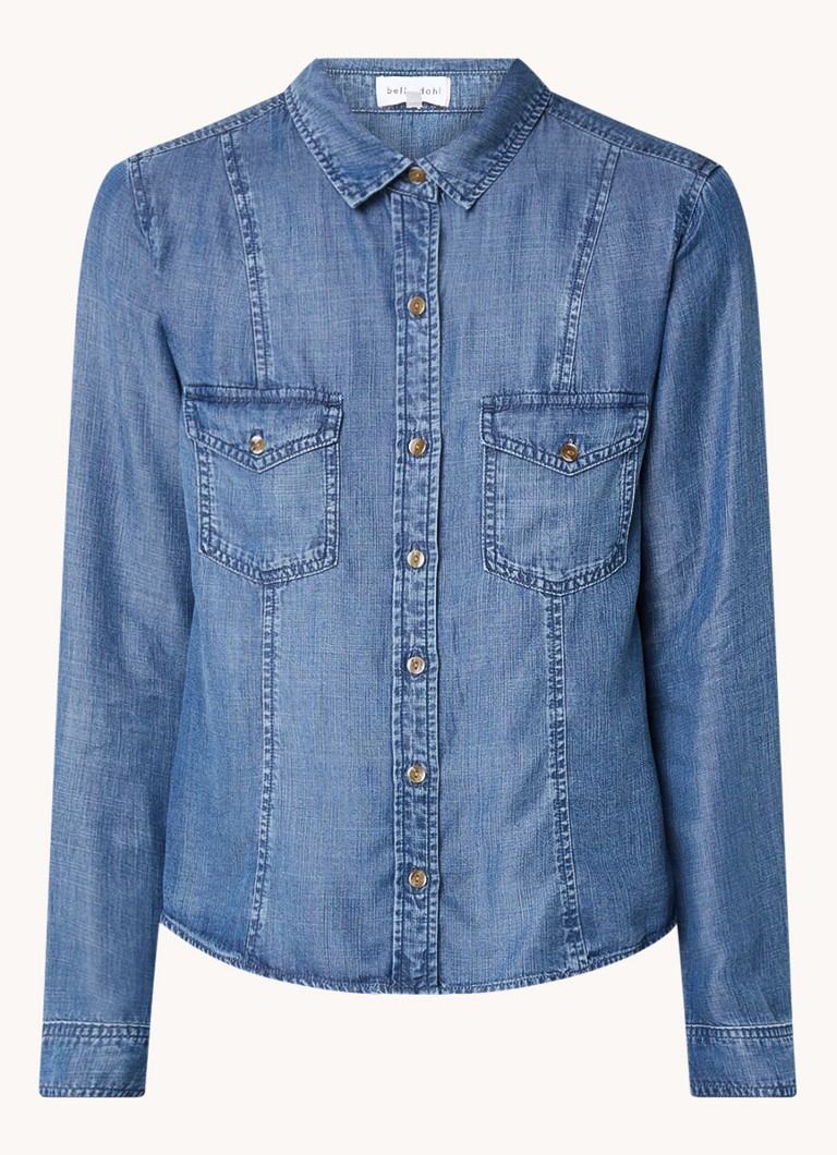 Bella Dahl Lyocell-Bluse mit Brusttaschen
