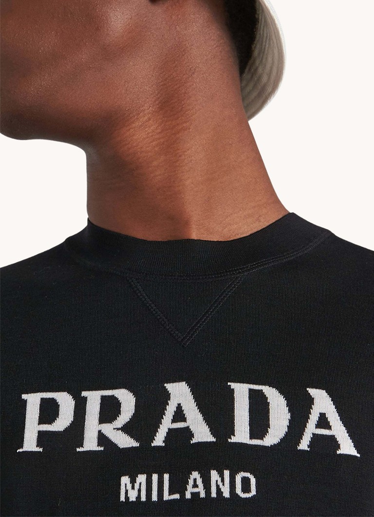 Prada wool sweater with logo print