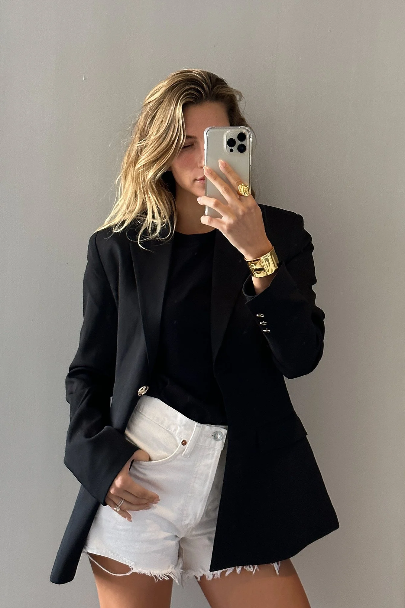 Blazer mit Knopfdetail