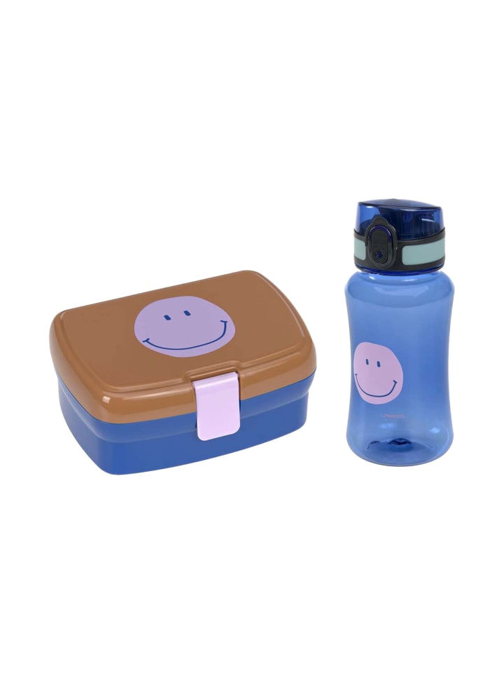 Lässig Lunchset Brotdose & Trinkflasche Little Gang in Smile Karamell günstig kaufen onesize