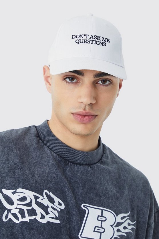 Kappe mit Slogan-Stickerei
