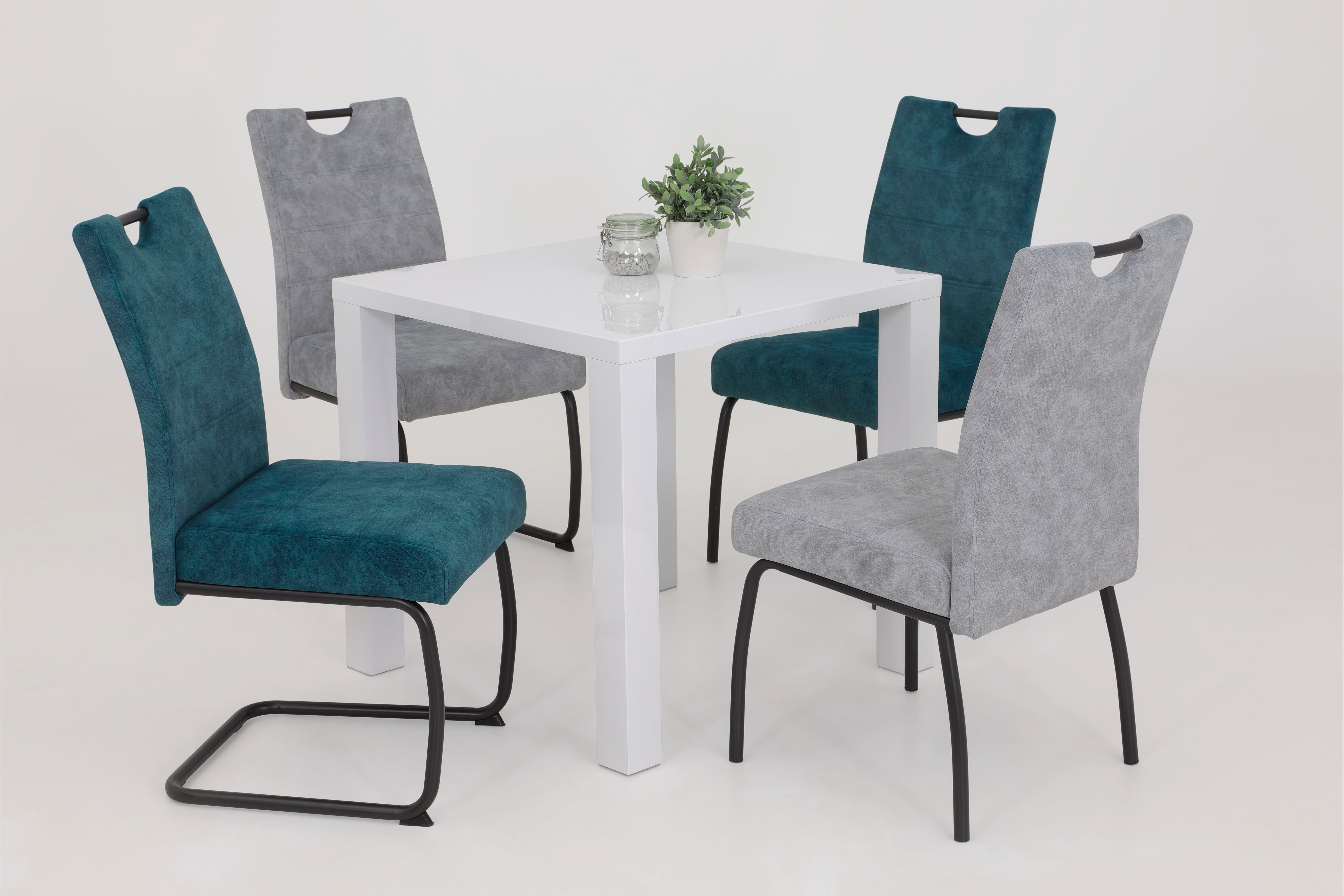 HELA Freischwinger Laurina (Set, 2 St), bequeme Sitzbreite, mit Federkern Polsterung