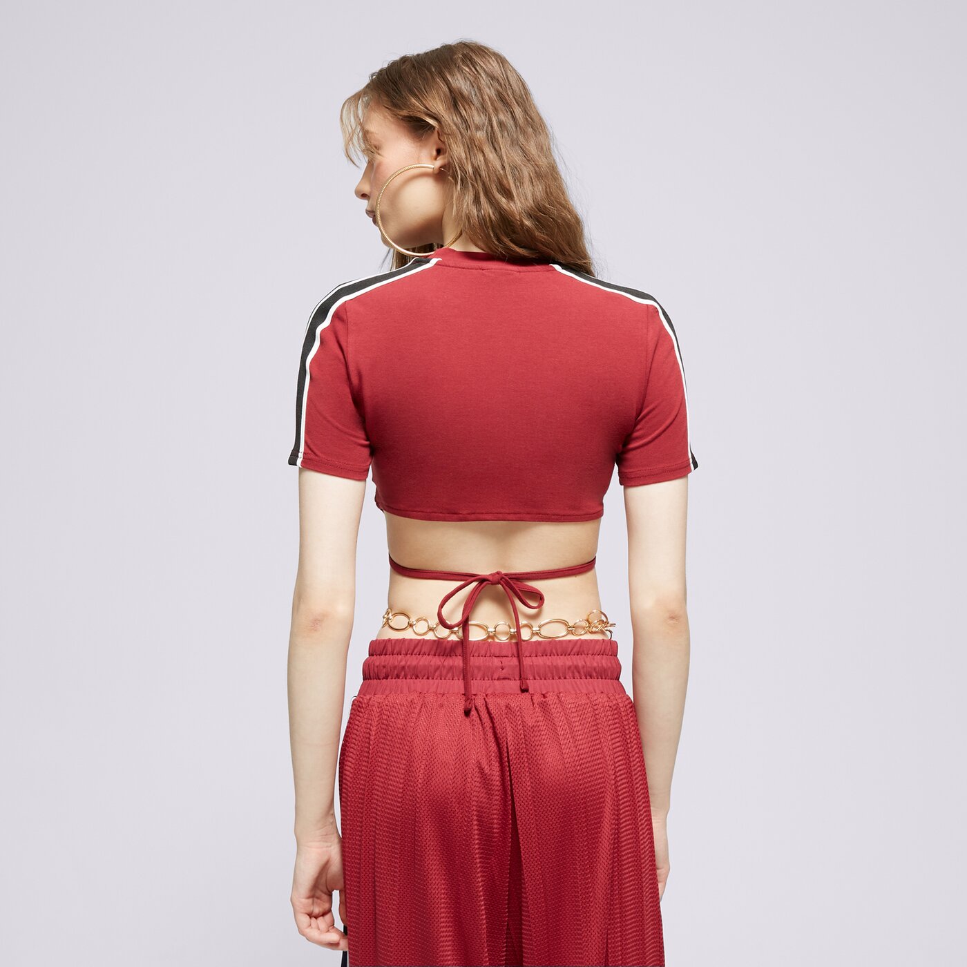 ELLESSE T-SHIRT MALDONADO CROPPED T-SHIRT BRGND Dunkelrot