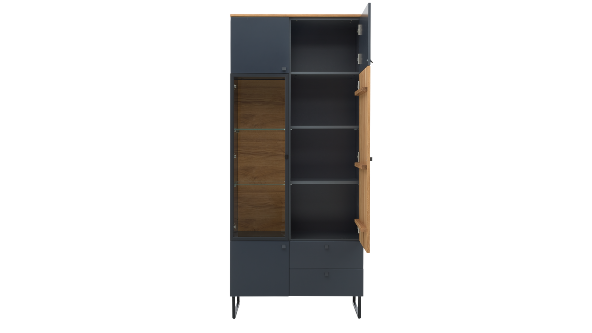 Interliving Vitrine Quarzgrau