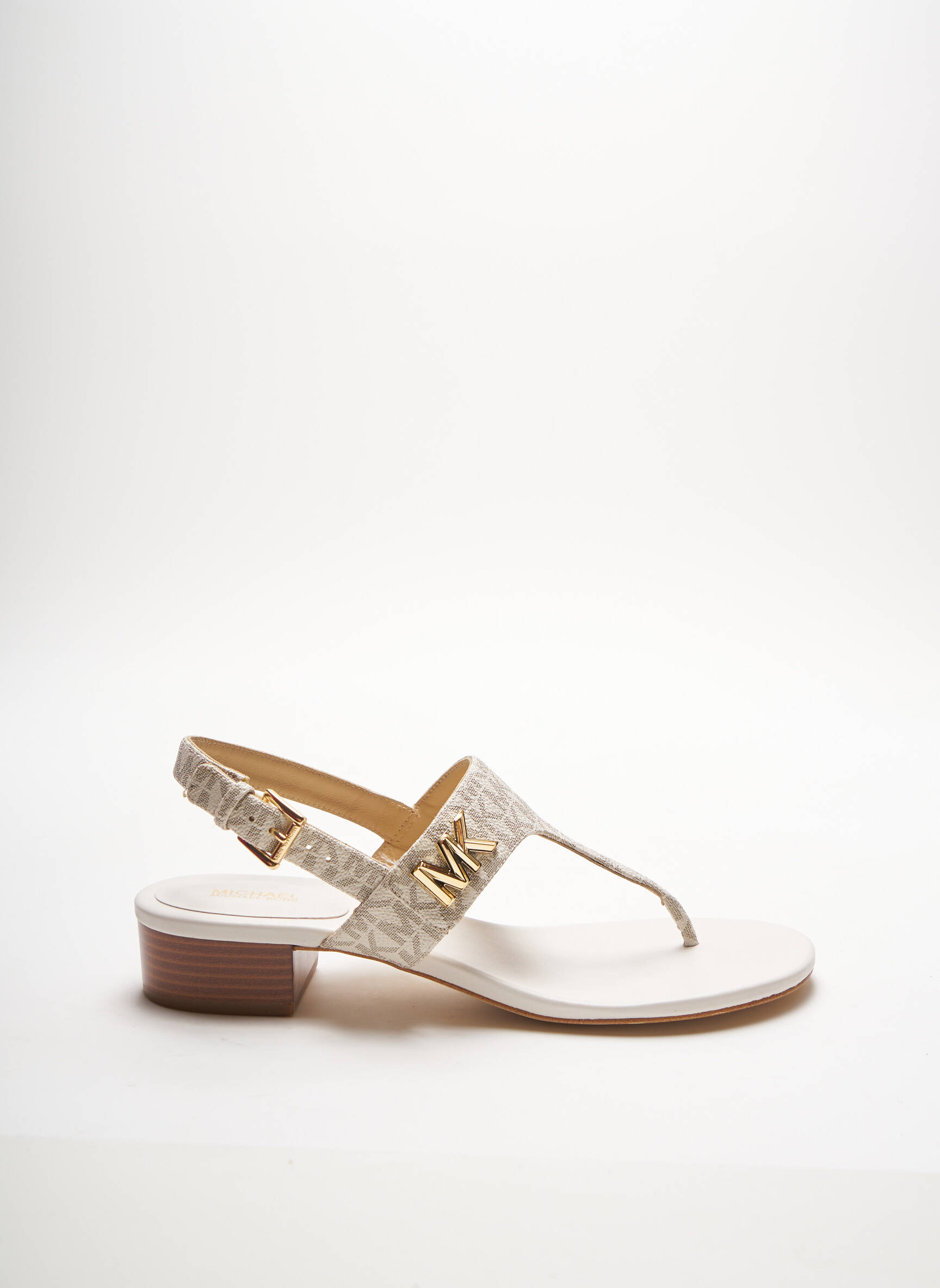 Michael Kors Tongs Femme couleur beige