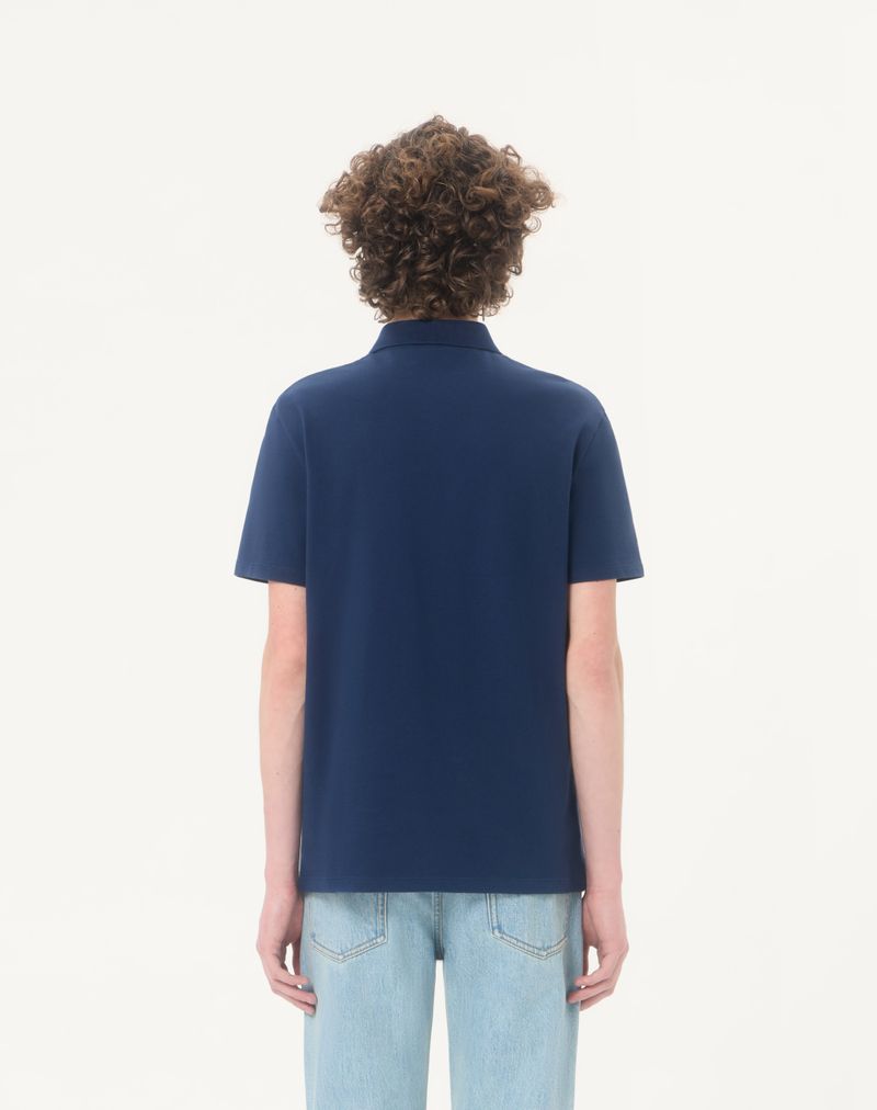 Camisa polo Valentino em algodão piqué com detalhes dourados