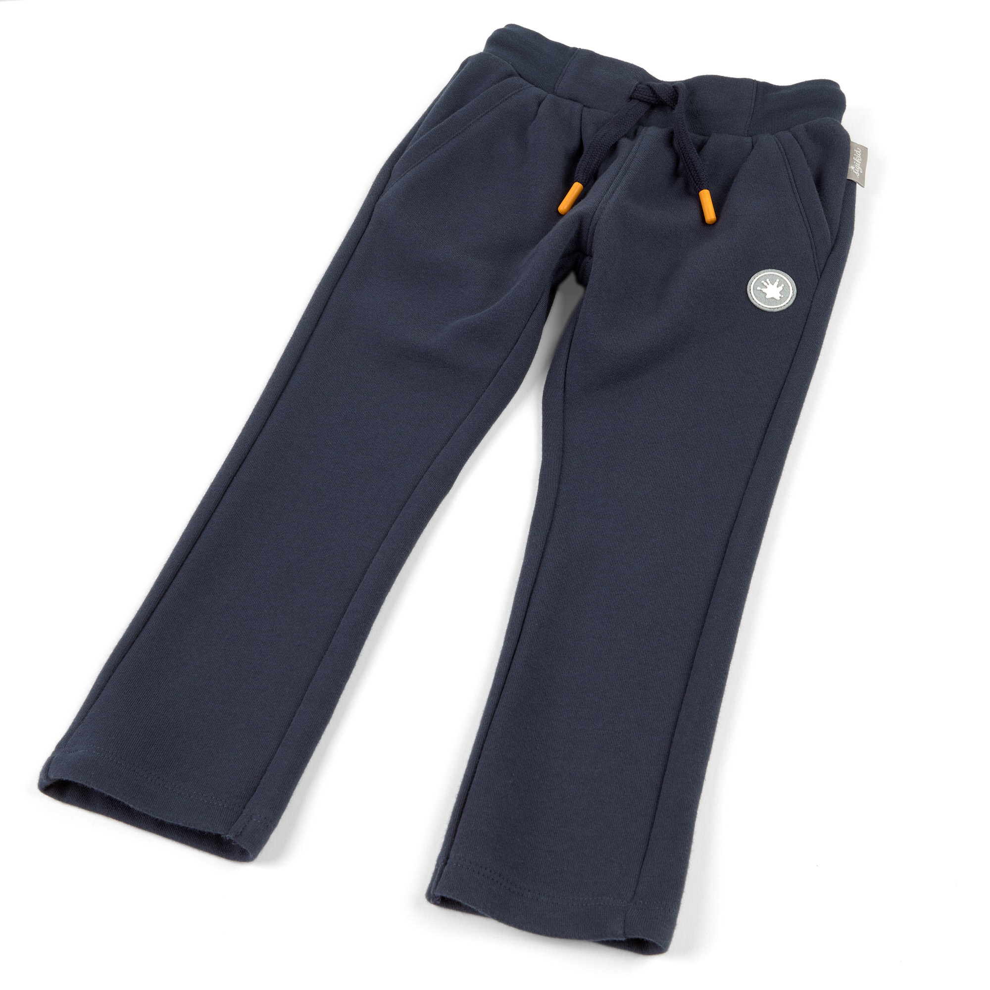 Dunkelblaue Kinder Sweathose Blümchen