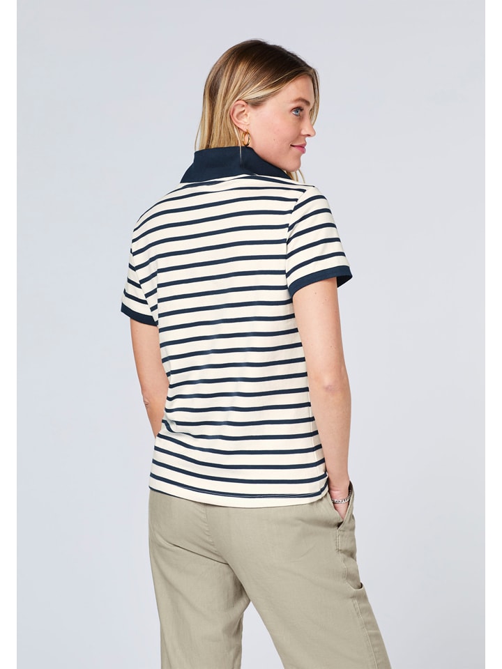 Polo Sylt Poloshirt in Weiß/ Dunkelblau günstig kaufen
