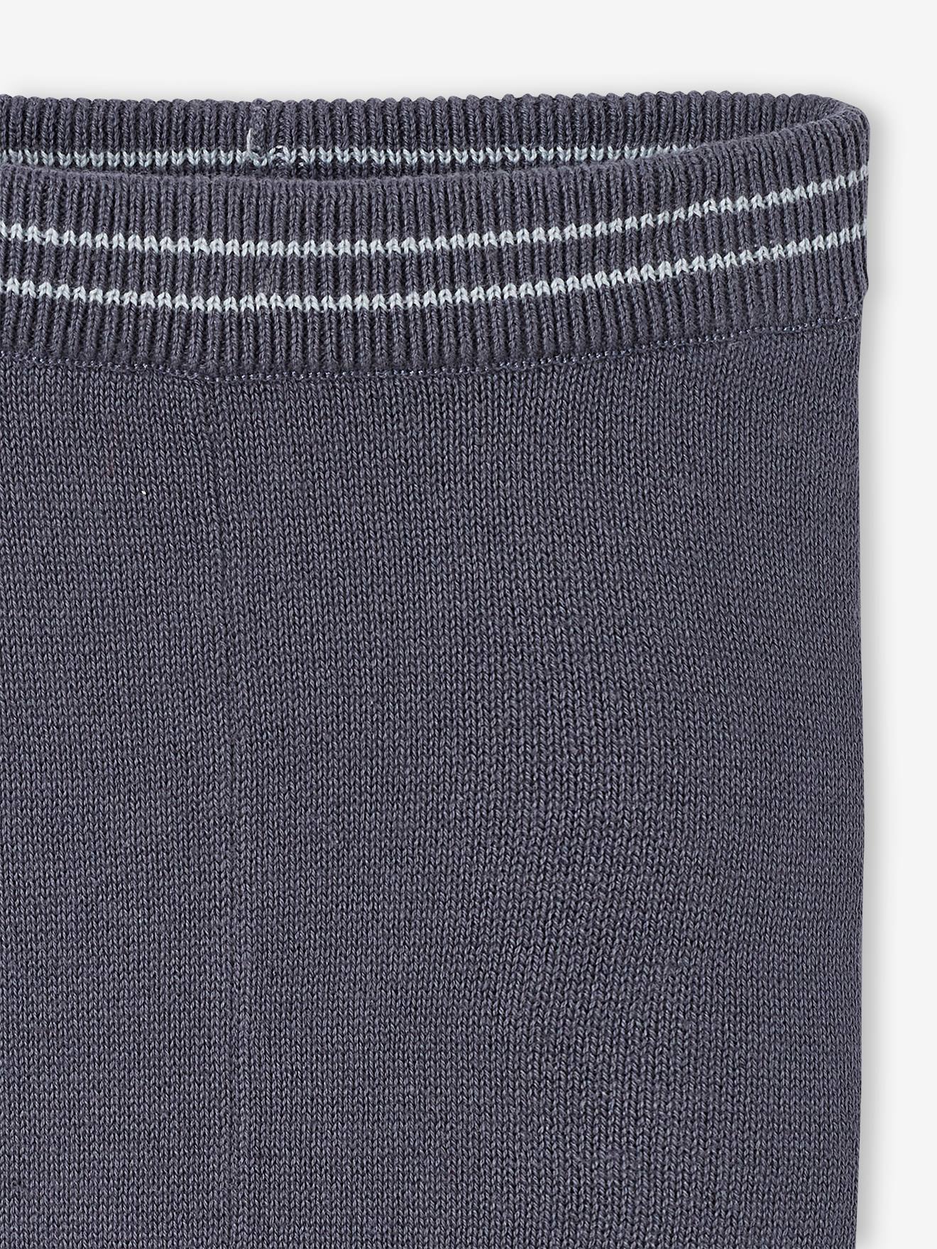 Vertbaudet Baby Strick-Set: Cardigan, Leggings & Mütze Oeko-Tex - schiefergrau