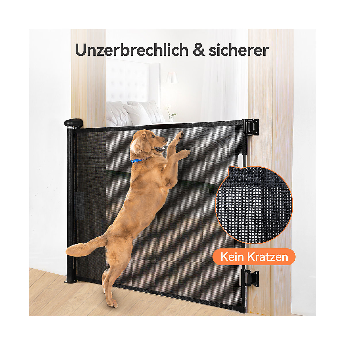 Einziehbare Schutztür Türschutzgitter 0-140cm