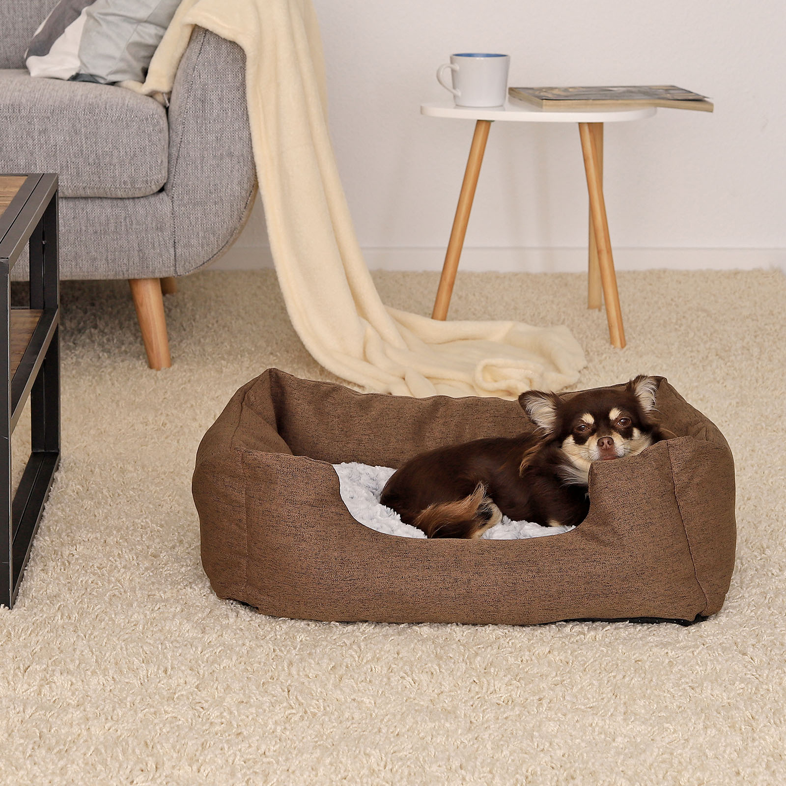 Lionto Hundebetten Lionto Hundebett mit Wendekissen meliert M