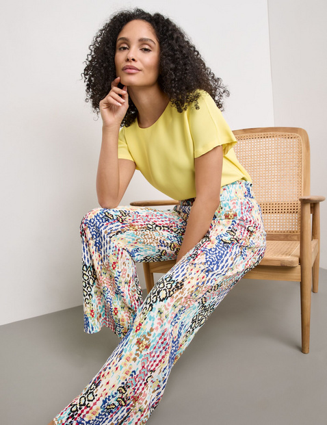 Gemusterte Schlupfhose MIR꞉JA WIDE LEG