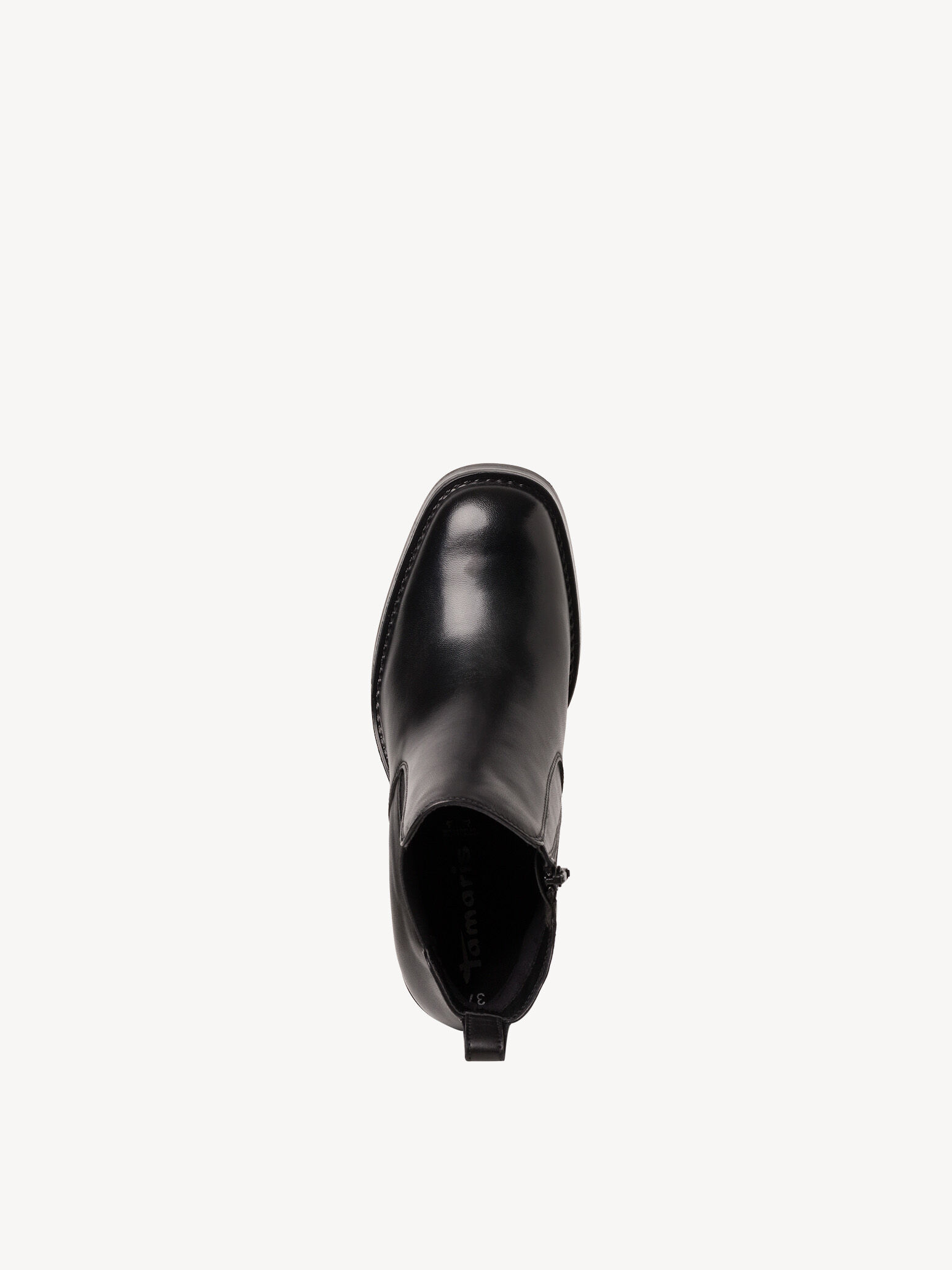 Bottine Chelsea en cuir - noir