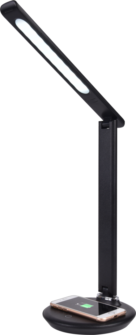 ENOVALITE LED-Tischleuchte mit induktiver und USB-Ladestation, Dimm- und CCT-Funktion