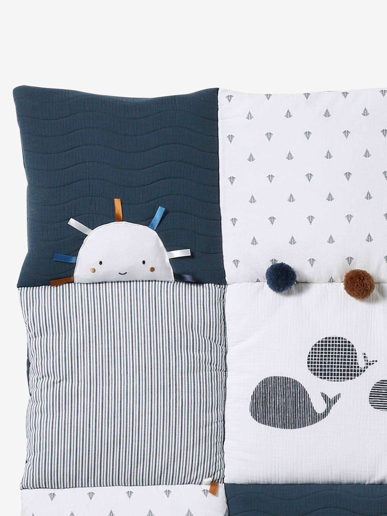 Vertbaudet Baby Activity-Decke - blau/navy sea
