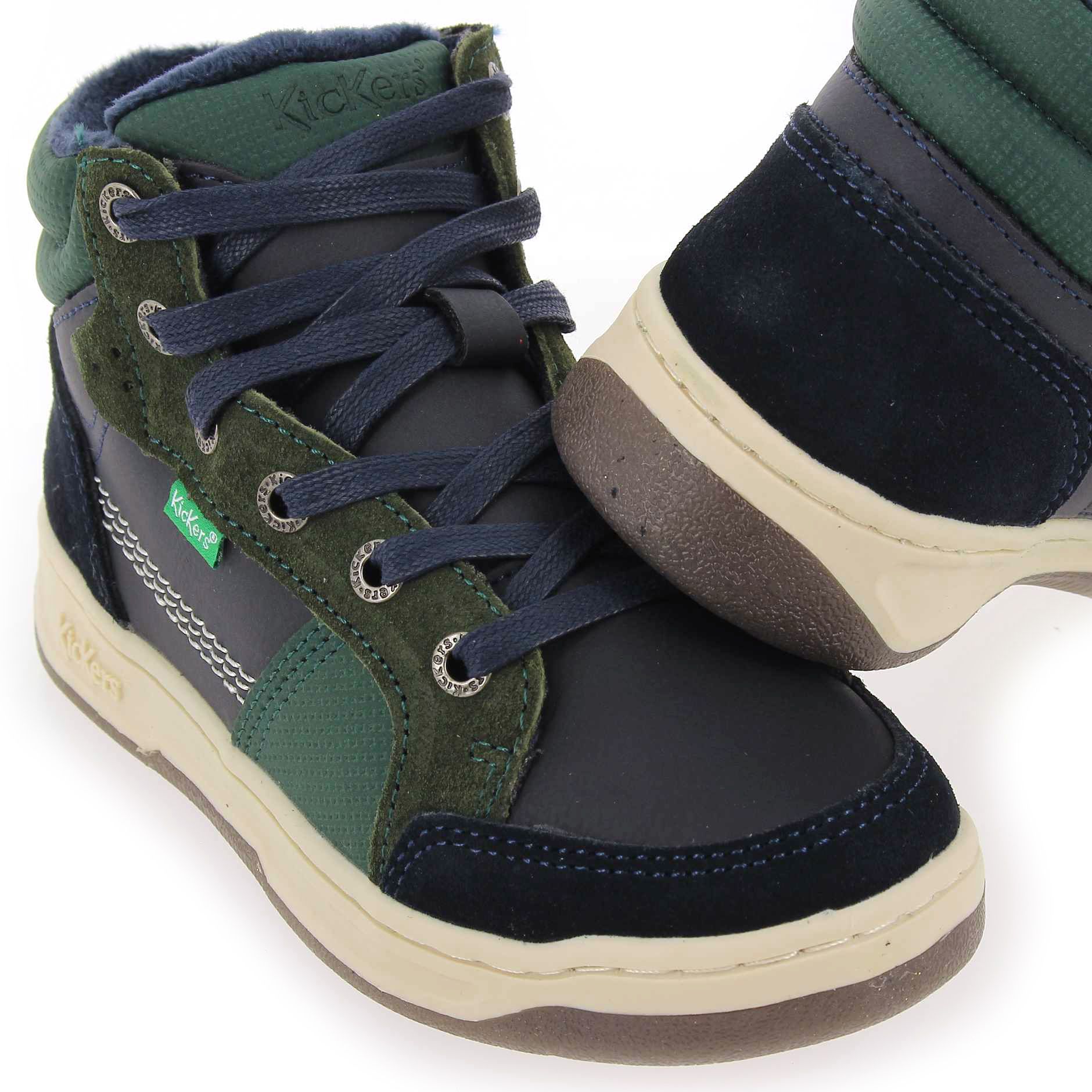 Kickers  KICKOSTA SUEDE - Marine Vert