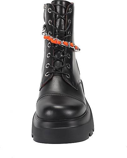 ekonika Schnürboots mit kontrastierendem Accessoire