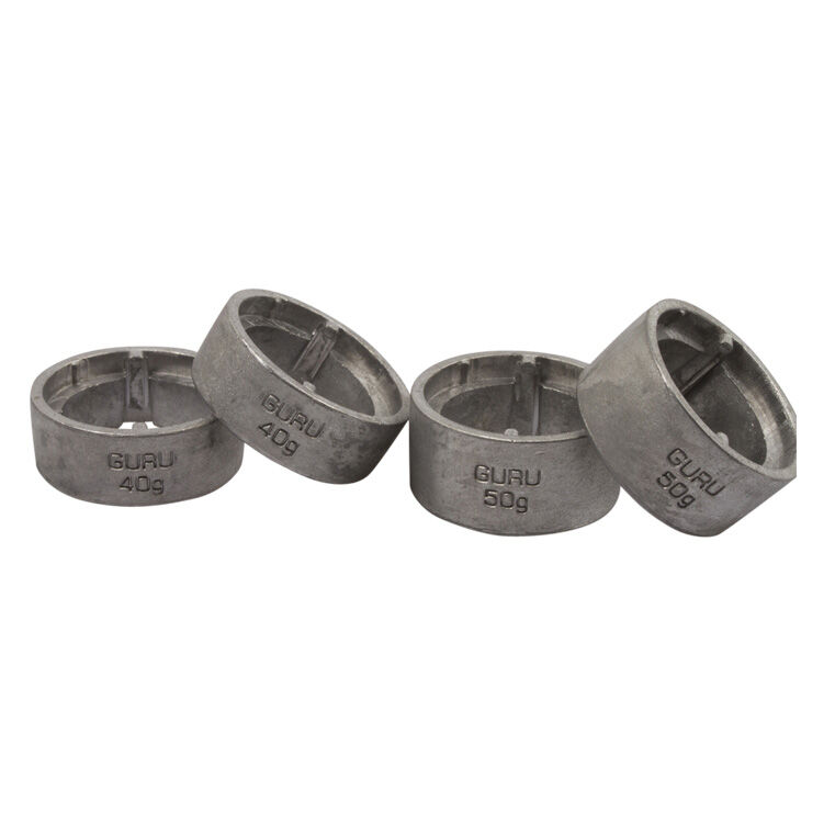 Plombs pour cages feeder coup guru x-change distance feeder weights heavy (x4)
