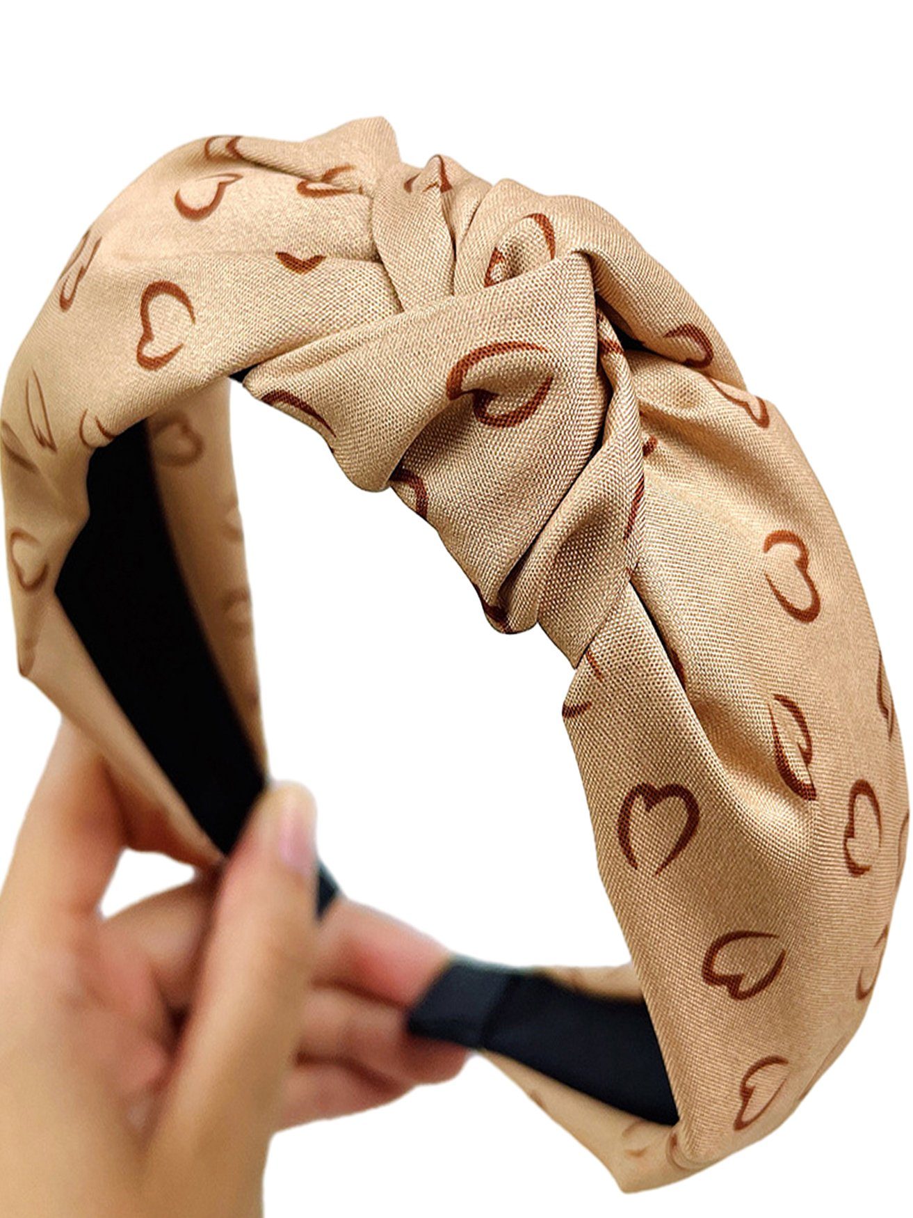 HOHEA H Haarband Khaki-Stirnband, süßes Stirnband, Liebes-Stirnband, 1-tlg., Billige Haargummishaarband kosmetikSommerhaarband, Haarband Damen Winter, Haarband Schminken, Haarband Mädchen