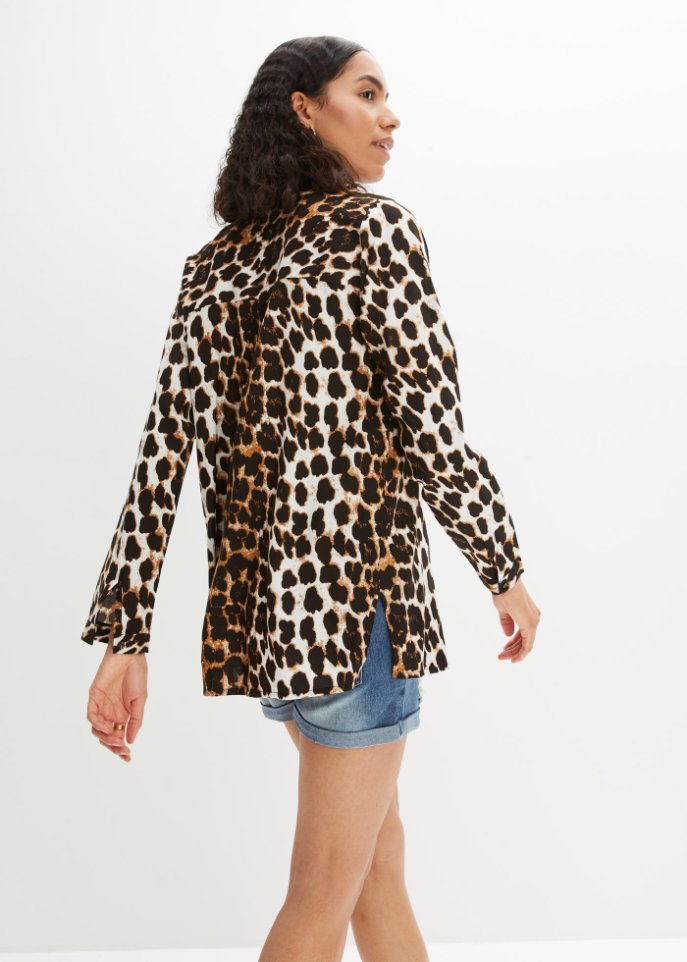 bedruckte Longbluse