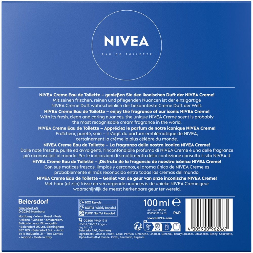 Nivea Parfums pour femmes Cream Eau de Toilette Spray Eau de toilette