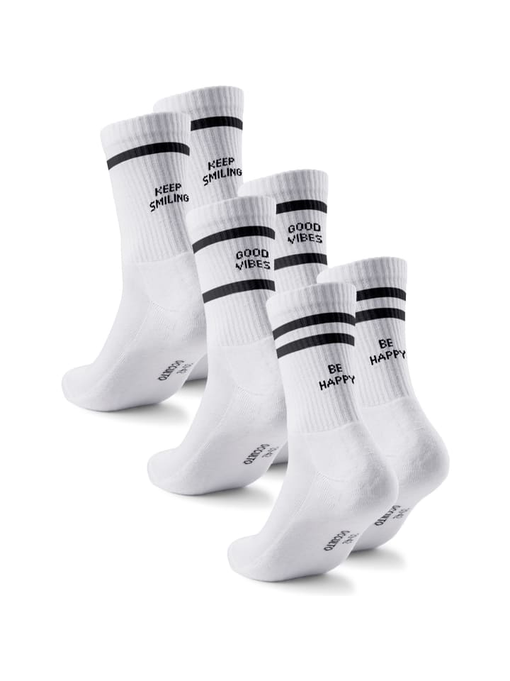 Occulto 3er Pack Statement Tennis Socken Leo in Happy günstig kaufen