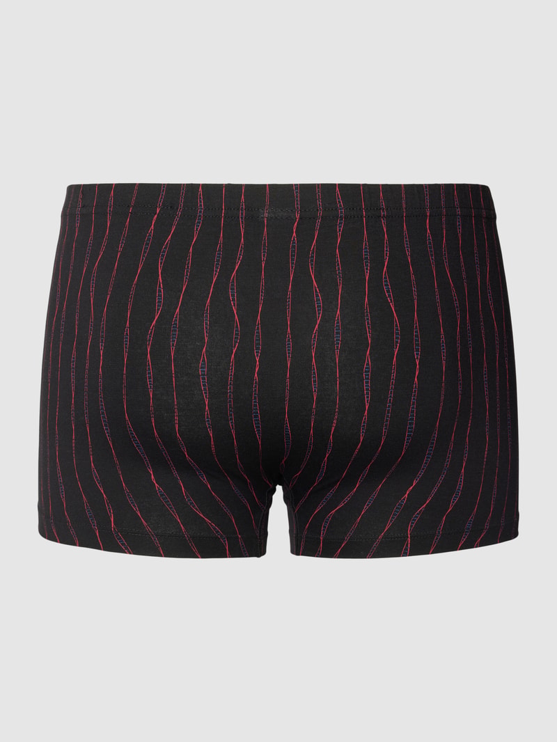 Trunks im Allover-Look Modell 'NATURE CLUB' in schwarz