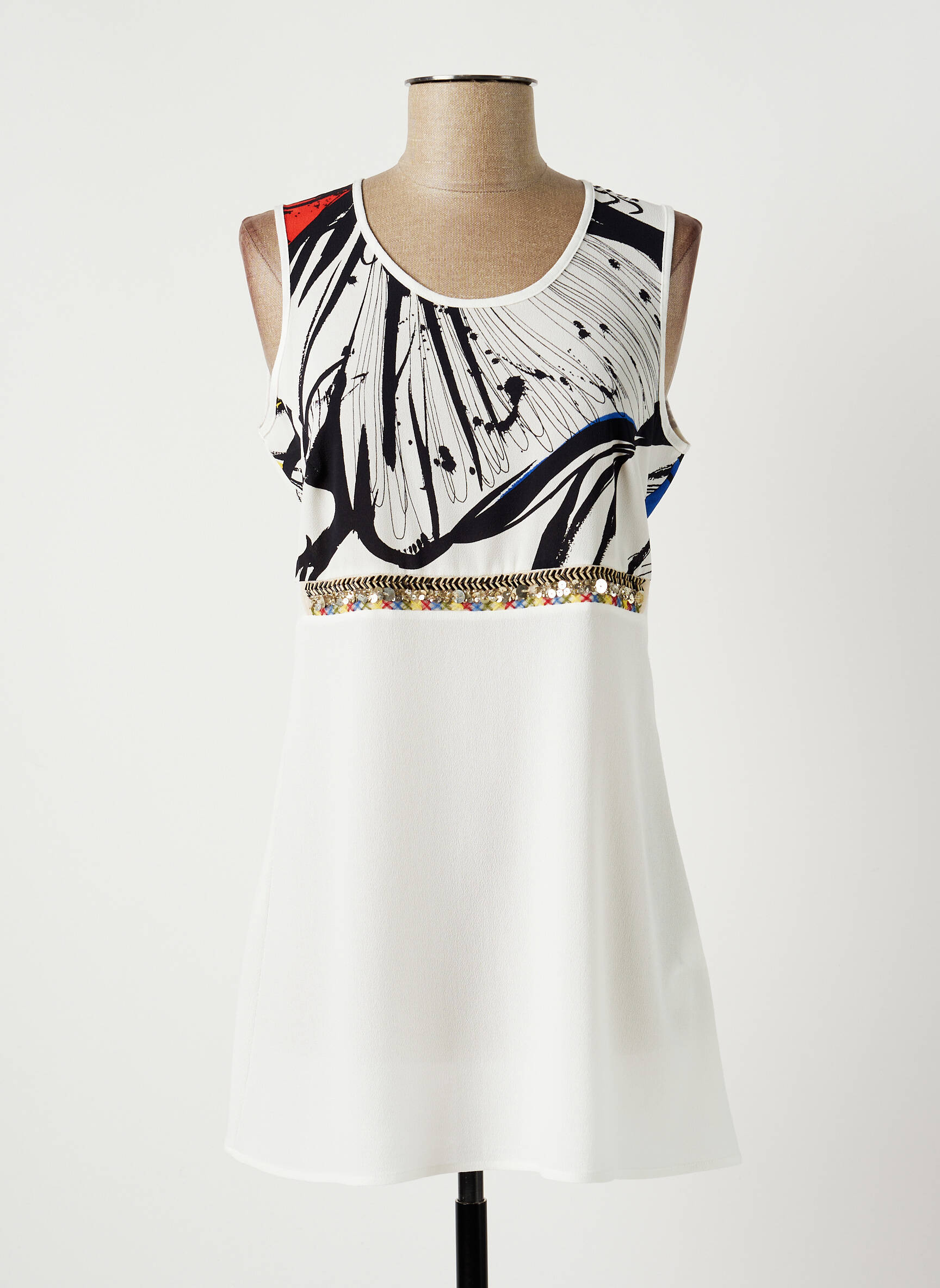 Meri Esca Tuniquesansmanche Femme couleur blanc