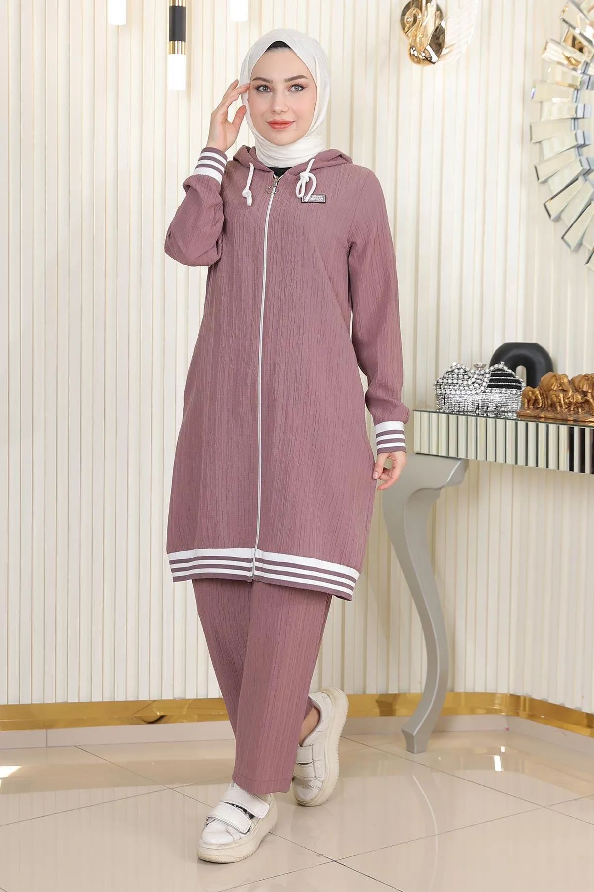 Modamihram  Zweiteiler - Lila - Regular Fit