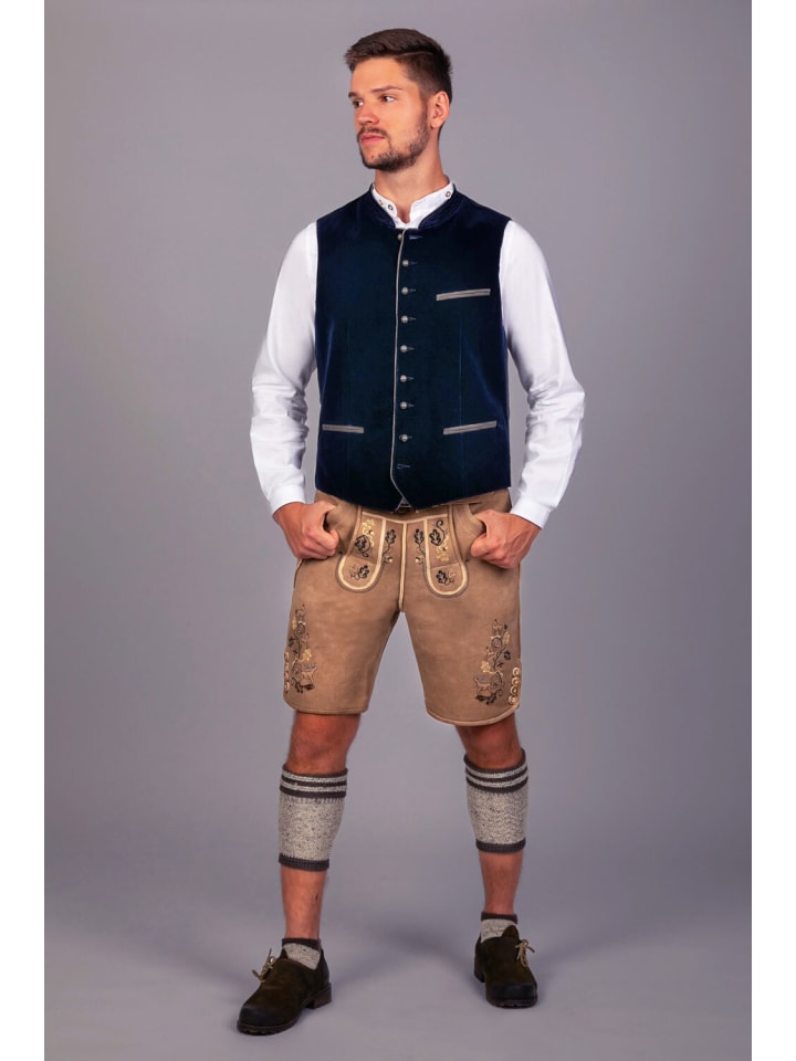 Edelnice Kurze Hirschlederhose Moritz in braun günstig kaufen