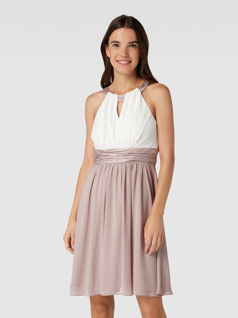Cocktailkleid mit Neckholder in mauve
