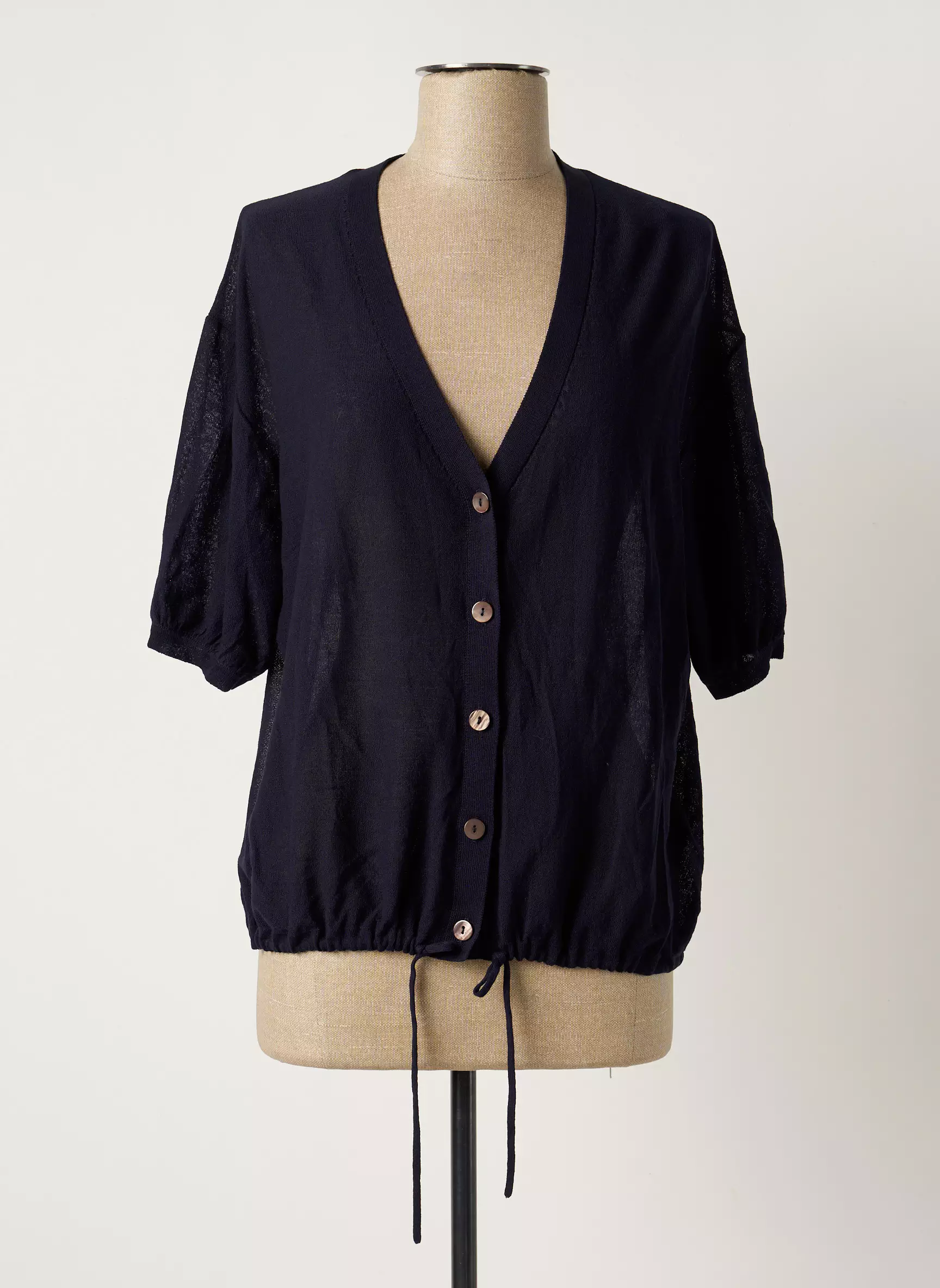 Oui Gilets Manches Courtes Femme couleur bleu
