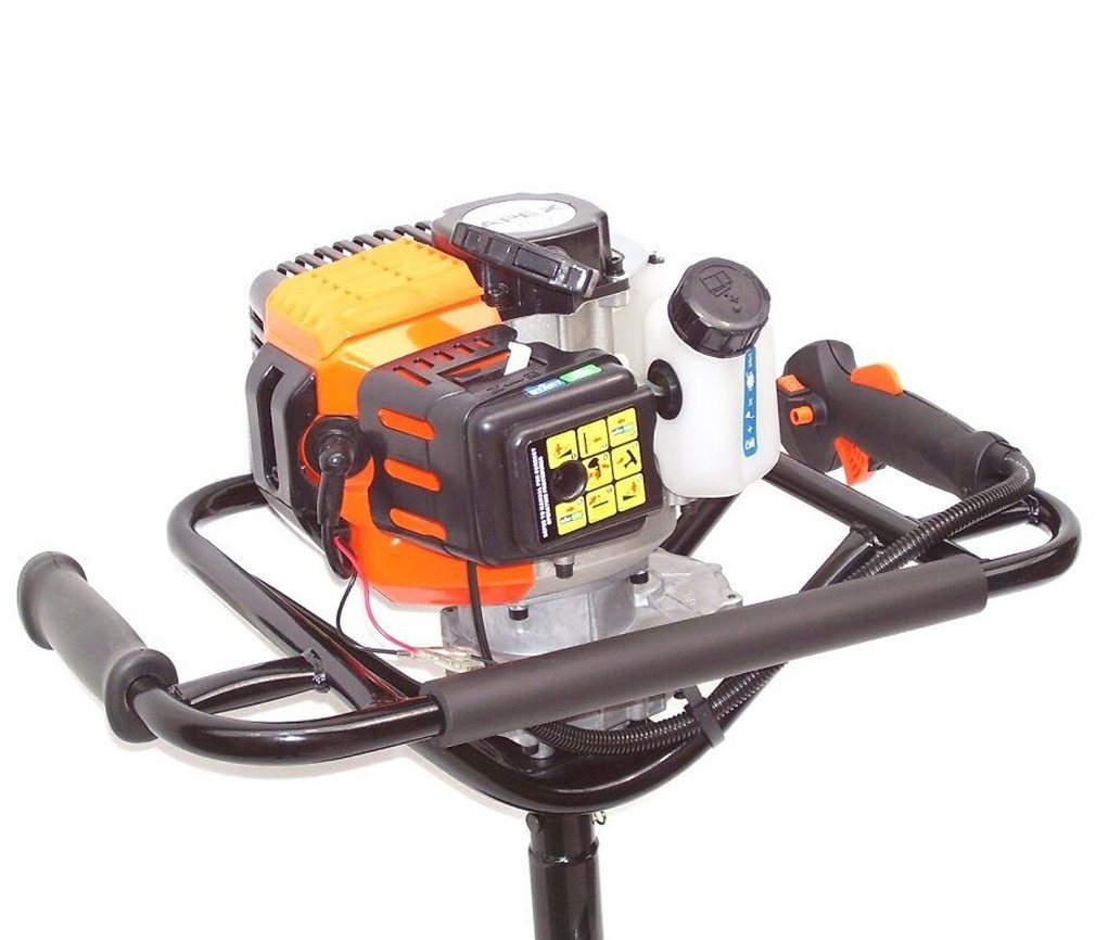 Apex Erdbohrer Erdbohrer 52ccm Erdbohrgerät 55164 mit 2 Erdlochbohrer + Verlängerung