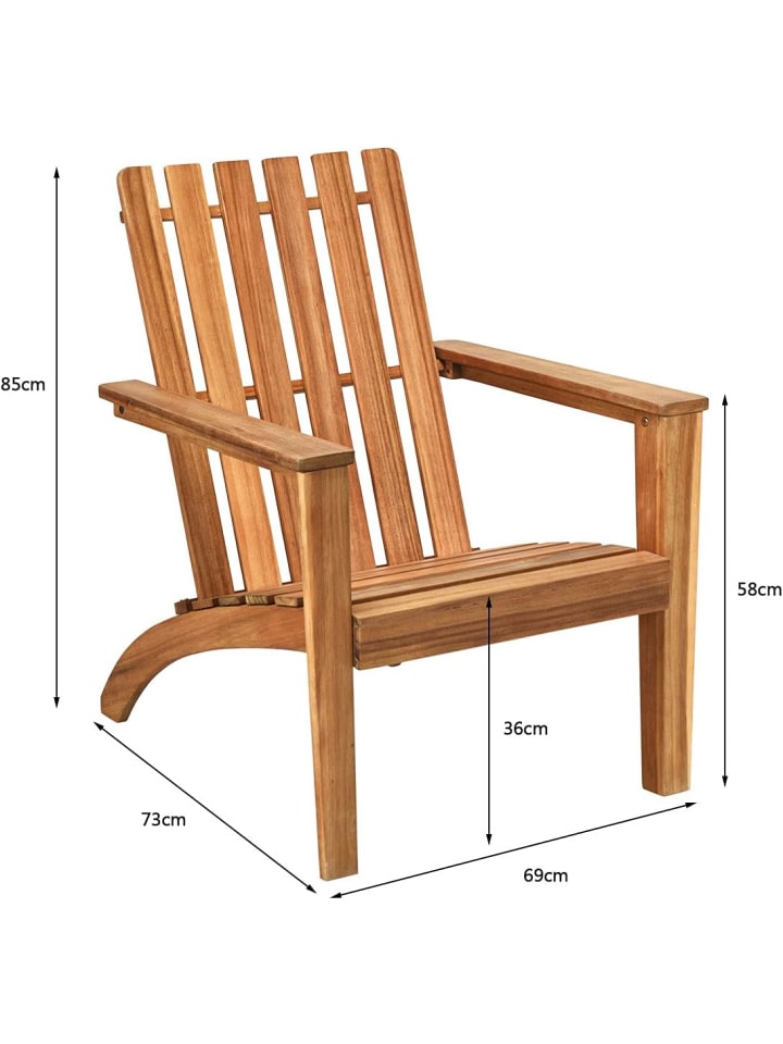 COSTWAY Adirondack Stuhl in Beige günstig kaufen onesize