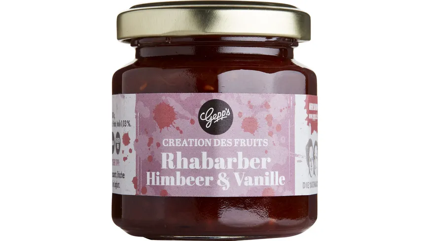 Gepp's Fruchtaufstrich Rhabarber Himbeer & Vanille 125 g
