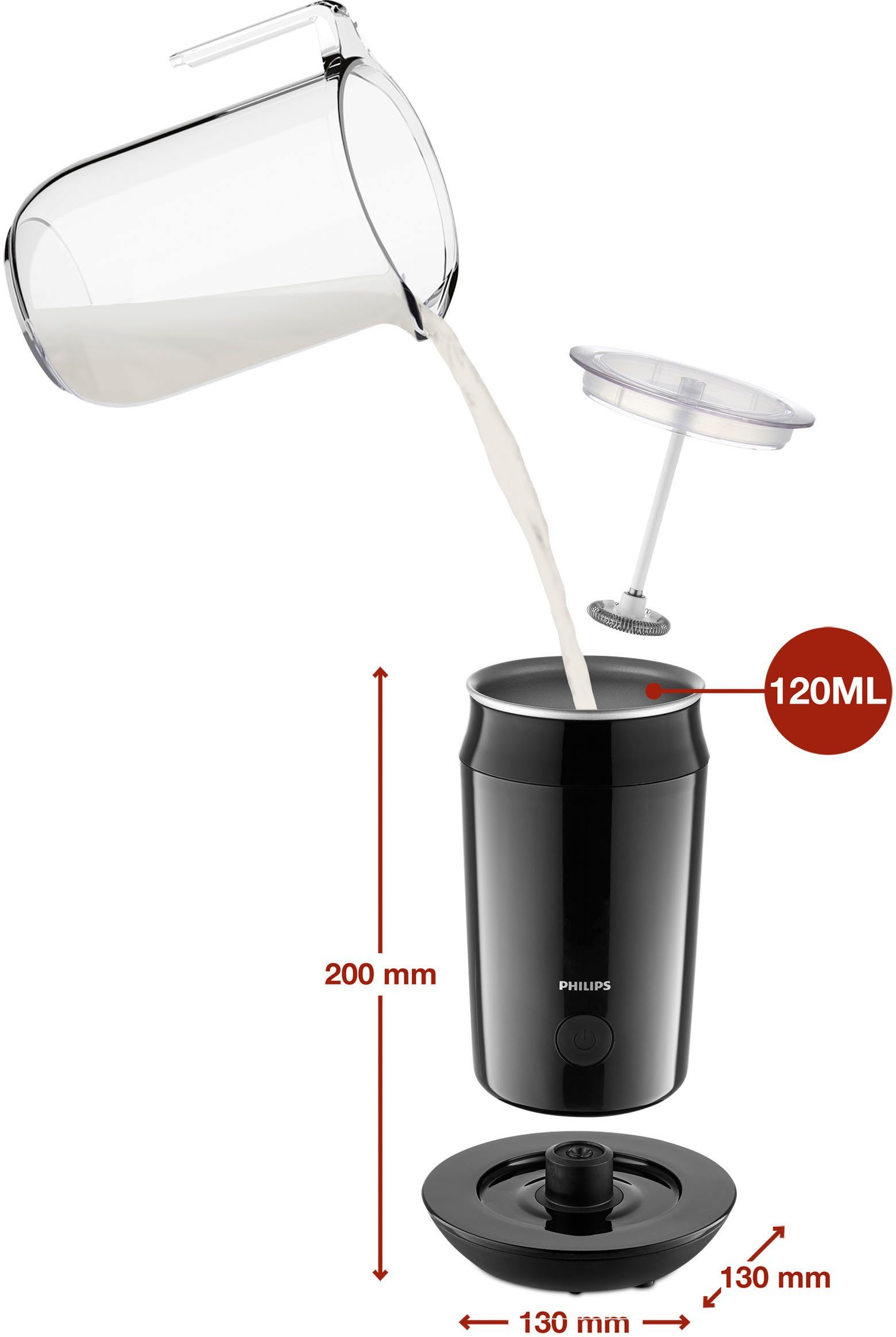 Philips Senseo Milchaufschäumer Milk Twister CA6500/60, 500 W