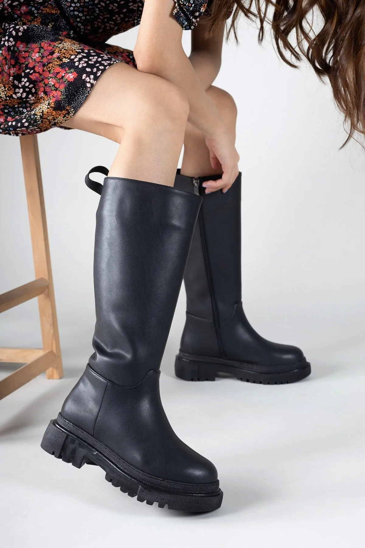 Riccon  Schwarze Damenstiefel 0012360