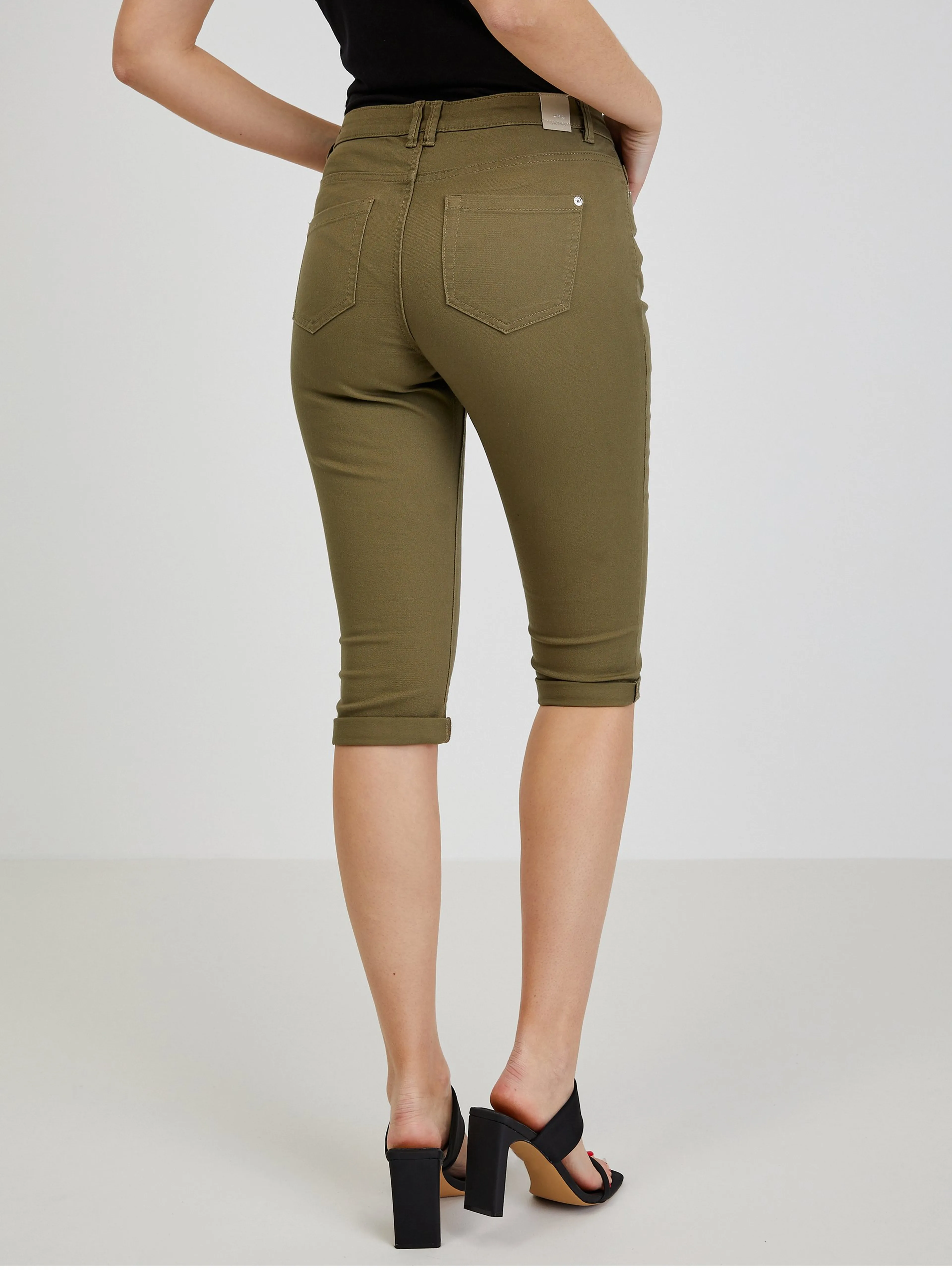 Khaki Damen Caprihose ORSAY
