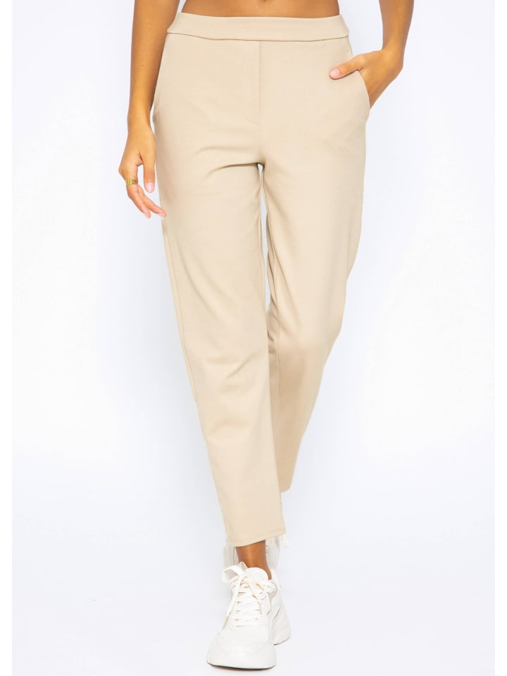 SASSYCLASSY Jersey Chinos in beige günstig kaufen