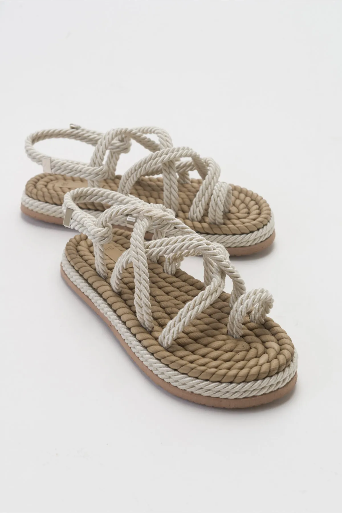 Luvi  Ip Beige Damensandalen