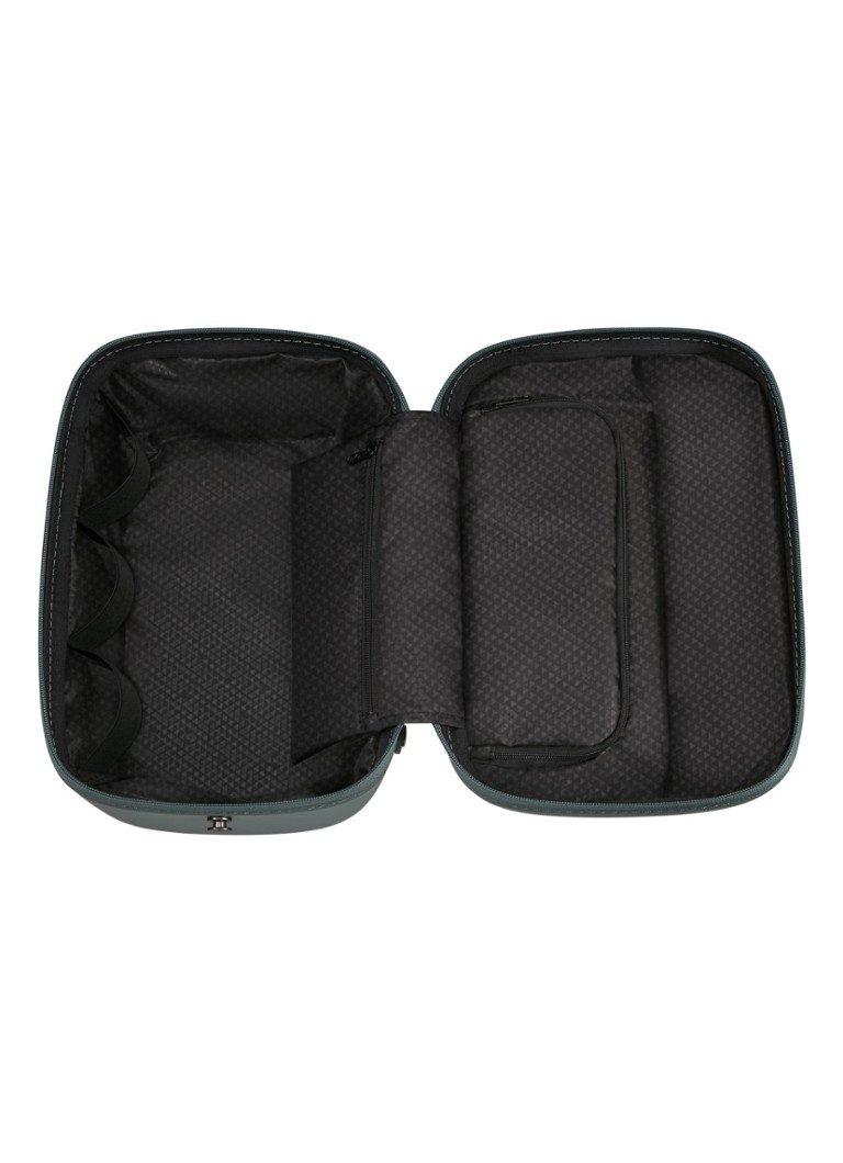 Beauty case Samsonite impilabile con tracolla removibile e pochette rimovibile.